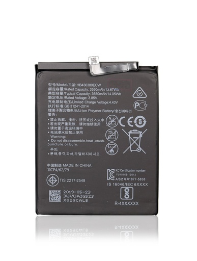 [107082065117] Batterie compatible pour HUAWEI P30 - HB436380ECW
