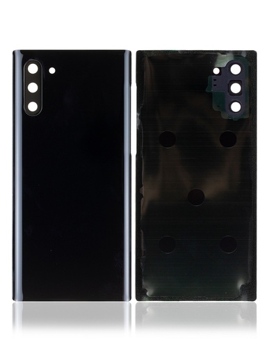 [107082025725] Vitre arrière (avec vitre caméra) pour SAMSUNG Note 10 - N970 - Noir (sans logo)