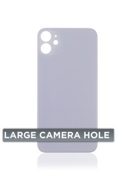 [107082069621] Vitre arrière Pour iPhone 11 (No Logo / Large Camera Hole) - Violet