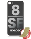 Vitre arrière avec adhésif 3M compatible pour iPhone 8 / SE (2020) - Sans logo - Gris sidéral