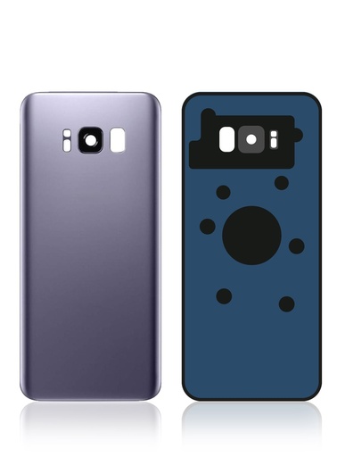[107082011553] Vitre arrière avec lentille caméra compatible SAMSUNG Galaxy S8 - Violet