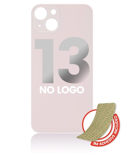 [107085042475] Vitre arrière compatible pour iPhone 13 - Sans logo - Rose