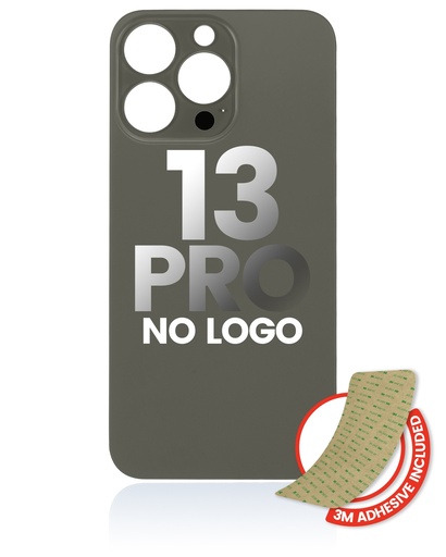 [107085042482] Vitre arrière compatible pour iPhone 13 Pro - Sans logo - Graphite