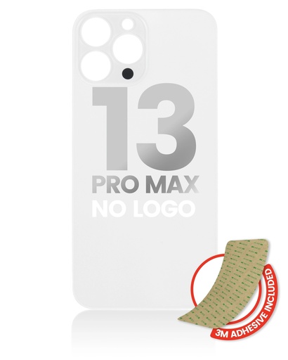 [107085042488] Vitre arrière compatible pour iPhone 13 Pro Max - Sans logo - Argent