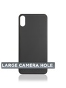 Vitre arrière pour iPhone X (No Logo / Large Camera Hole) - Gris sidéral