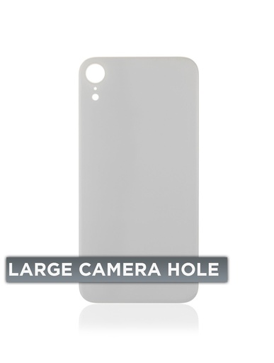 [202232330260001] Vitre arrière pour iPhone XR (No Logo / Large Camera Hole) - Blanc