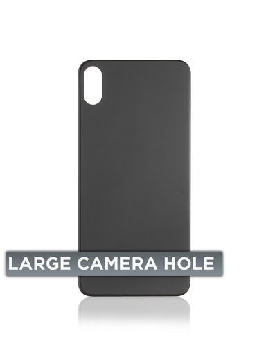 [107082069606] Vitre arrière pour iPhone XS Max (No Logo / Large Camera Hole) - Gris sidéral