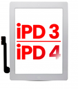 Vitre tactile compatible pour iPad 3 / iPad 4 (bouton Home préinstallé pour iPad 4) - Aftermarket Plus - Blanc