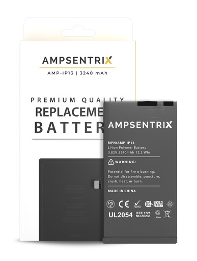 [107082080990] Batterie compatible pour iPhone 13 - AMPSENTRIX