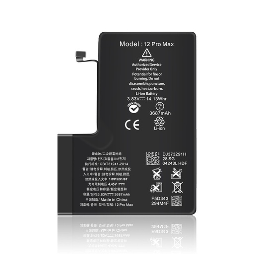 [BATT-IP12PM] Batterie iPhone 12 Pro Max - adhésif inclus