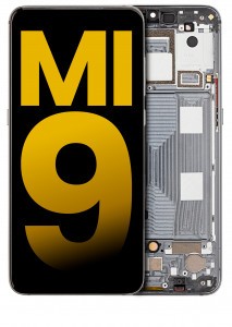 [107082070202] Bloc écran LCD avec châssis compatible Xiaomi Mi 9 - Reconditionné - Piano Black