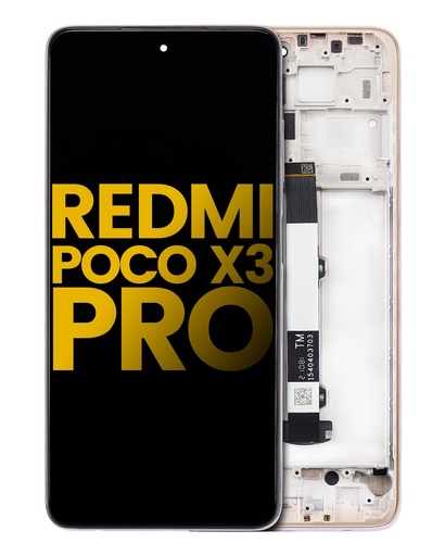 [107082115303] Bloc écran LCD compatible pour XIAOMI Pocophone X3 Pro (avec chassis) - Reconditionné - Bronze