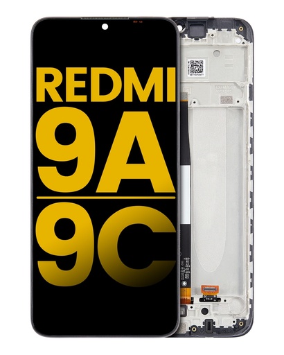 [107082114101] Bloc écran LCD avec châssis compatible Xiaomi Redmi 9A - 9C - 9AT - Poco C31 - 10A- Reconditionné - Toutes couleurs