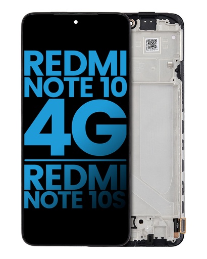 [107082126304] Bloc écran LCD compatible pour XIAOMI Redmi Note 10 4G / Note 10S (Avec chassis) - AM Incell