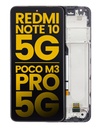 Bloc écran LCD avec châssis compatible Xiaomi Redmi Note 10 5G - Poco M3 Pro 5G - Redmi Note 10T 5G - Reconditionné - Toutes couleurs
