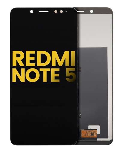 [107082078801] Bloc écran LCD compatible pour XIAOMI Redmi Note 5 (sans chassis) - Reconditionné - Noir