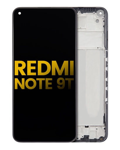 [107082114505] Bloc écran LCD avec châssis compatible Xiaomi Redmi Note 9 5G - Note 9T - Reconditionné - Toutes couleurs