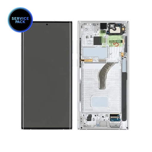 [GH82-27488C] Bloc écran SAMSUNG S22 Ultra S908 - Blanc - SERVICE PACK