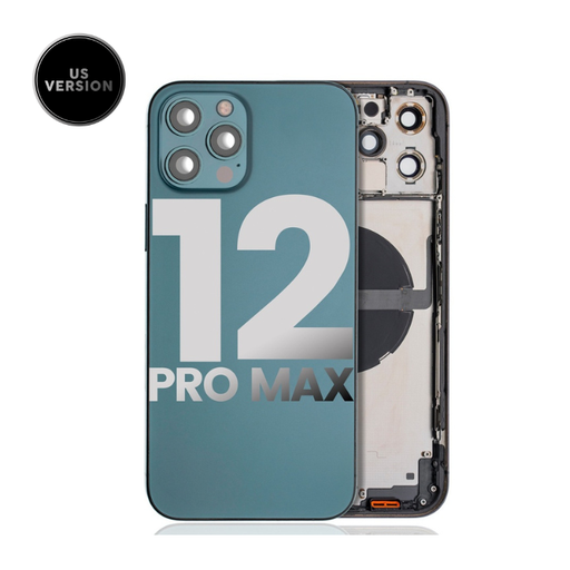 [107082089980] Châssis avec nappes pour iPhone 12 Pro Max - Grade A (avec logo) - Version US - Bleu Pacifique