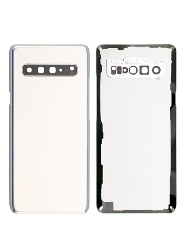 [107082020152] Vitre arrière compatible pour Samsung Galaxy S10 5G - Silver