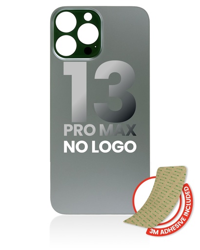 [107085042495] Vitre arrière compatible pour iPhone 13 Pro Max - Sans logo - Vert Alpin