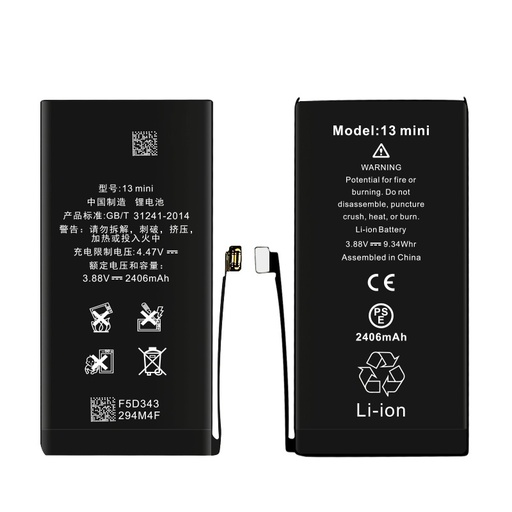 [BATT-IP13M] Batterie iPhone 13 Mini - adhésif inclus
