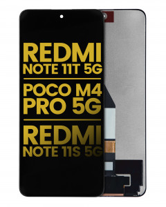 [107082128301] Bloc écran LCD sans châssis compatible XIAOMI Redmi Note 11T 5G - Note 11S 5G - Poco M4 Pro 5G  - Reconditionné - Toutes couleurs