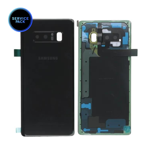 [107082011374] Vitre arrière pour SAMSUNG Note 8 - Version US - N950F - SERVICE PACK - Noir