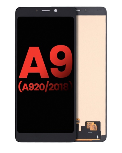 [107082075002] Bloc écran OLED sans châssis compatible SAMSUNG A9 A920 2018 - Aftermarket Plus - Noir