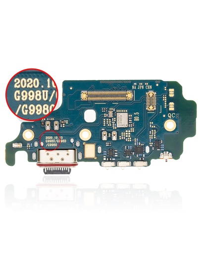 [107082088024] Connecteur de charge avec lecteur SIM pour SAMSUNG S21 Ultra 5G G998U - Version Amérique du nord