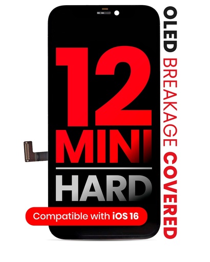 [107082123687] Bloc écran OLED compatible pour iPhone 12 Mini - XO7 - Hard