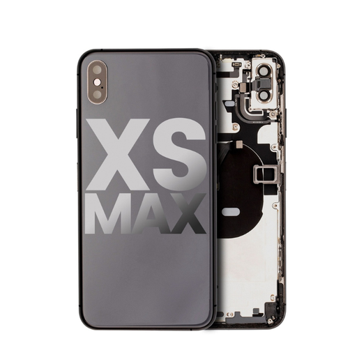 [107082009828] Châssis avec nappes pour iPhone XS Max - Grade A - avec logo - Gris Sidéral