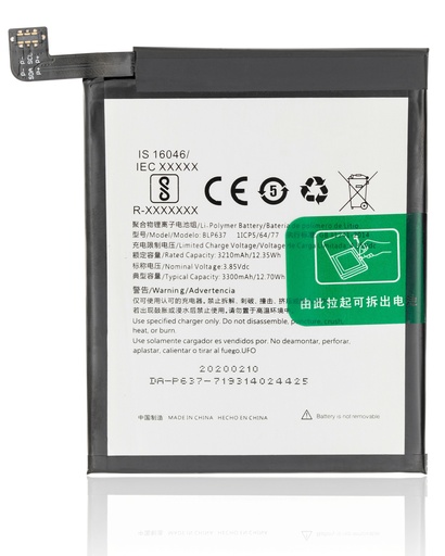 [107084001023] Batterie compatible pour ONEPLUS 5 et 5T (A5010/A5000) - BLP637