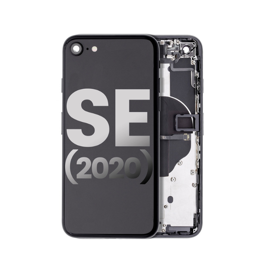 [107082089989] Châssis avec nappes pour iPhone SE 2020 - Grade A - avec logo - Noir