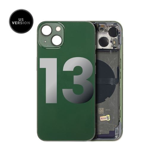 [107082111025] Châssis avec nappes pour iPhone 13 - Grade A (avec Logo) - Vert