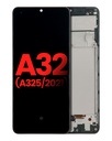 Bloc écran OLED avec châssis compatible pour SAMSUNG A32 (A325) - Noir - AfterMarket Plus