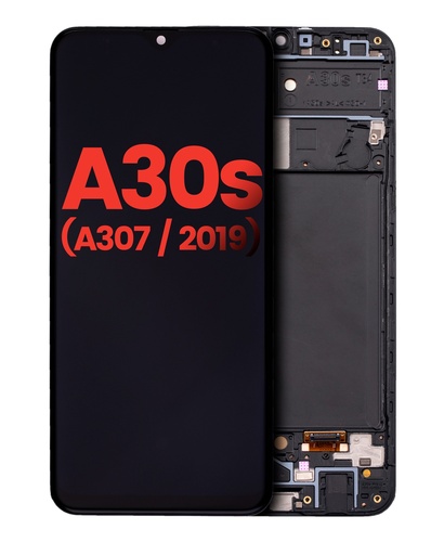 [107082002403] Bloc écran OLED avec châssis compatible SAMSUNG A30s A307 - AfterMarket Plus