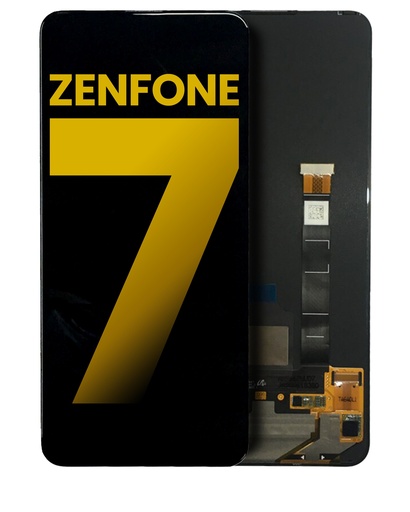 [107082103401] Bloc écran OLED sans châssis pour ASUS Zenfone 7 (ZS670KS) / Zenfone 7 Pro (ZS671KS) Noir - Reconditionné