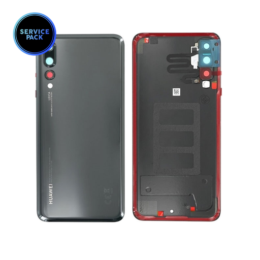 [02351WRR] Vitre arrière pour Huawei P20 Pro - Noir - SERVICE PACK