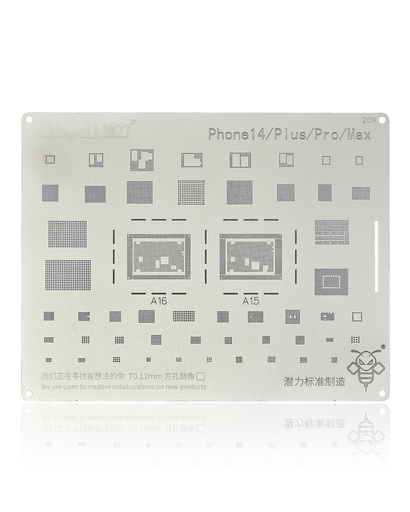 [5010105220] Stencil pour iPhone 14 à 14 Pro Max - QianLi