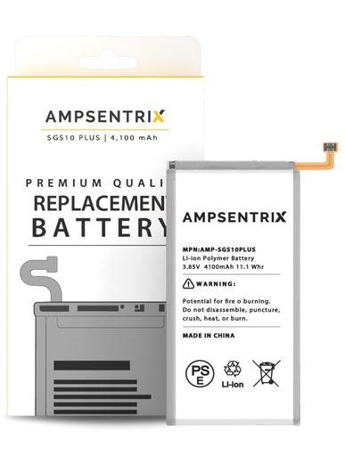 [107082020215] Batterie compatible pour SAMSUNG S10 Plus - Ampsentrix