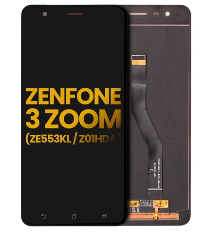 [107084002402] Bloc écran LCD sans châssis pour Asus Zenfone 3 Zoom - ZE553KL - Reconditionné - Noir