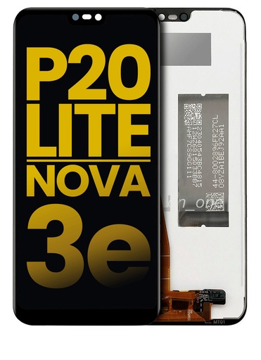 [107082059506] Bloc écran LCD sans châssis compatible Huawei P20 Lite - Nova 3E - Reconditionné - Noir