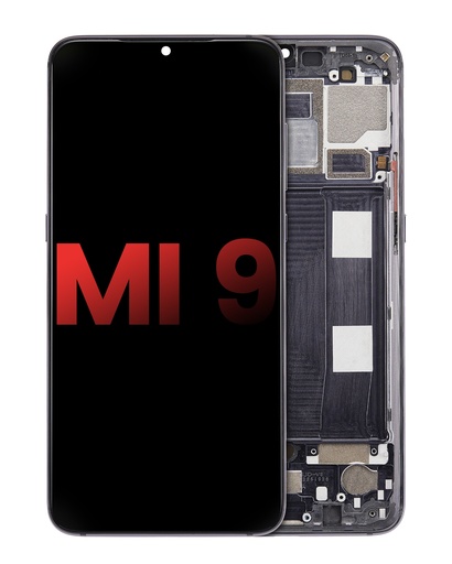 [107082070205] Bloc écran OLED avec châssis compatible pour Xiaomi Mi 9 - Aftermarket - Noir