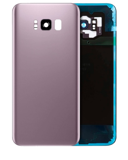 [107082011550] Vitre arrière avec lentille caméra compatible Samsung Galaxy S8 Plus - Sans logo - Aftermarket Plus - Rose Pink