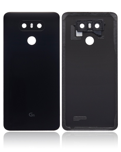 [107082058546] Vitre arrière avec adhésif compatible LG G6 - Noir