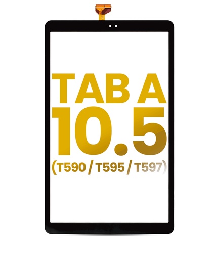 [107081016703] Vitre tactile compatible pour SAMSUNG Tab A 10.5 - T590 / T595 / T597 - Noir