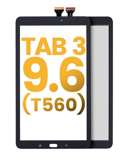 [107081016203] Vitre tactile compatible pour SAMSUNG Tab E 9.6" - T560 - Noir