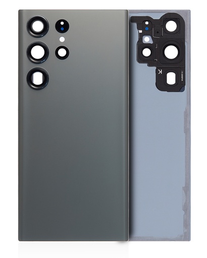 [107082136542] Vitre arrière compatible pour SAMSUNG S23 Ultra 5G (sans logo) - Aftermarket Plus - Vert
