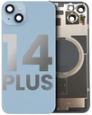 Vitre arrière avec plaque en métal avec MagSafe pré installé pour iPhone 14 Plus - Grade A - Bleu